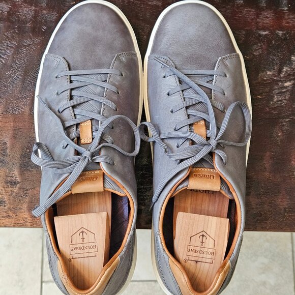 OluKai Men's Lae'Ahi Li 'Ili Leather Sneakers, Stone/Gray, Sz 12 - Picture 6 of 16